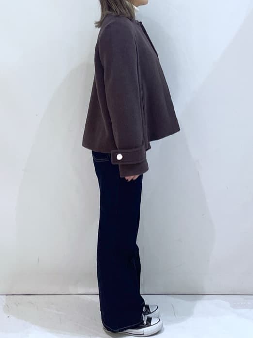 manaさんの「OPAQUE.CLIP｜《丈が選べる》ストレートデニムパンツ【洗濯機洗い可】」を使ったコーディネート