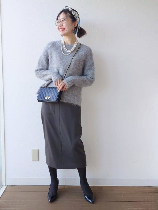 MUTSUKOさんの「UNTITLED｜【ゆったり】アルパカ混シャギーニット」を使ったコーディネート
