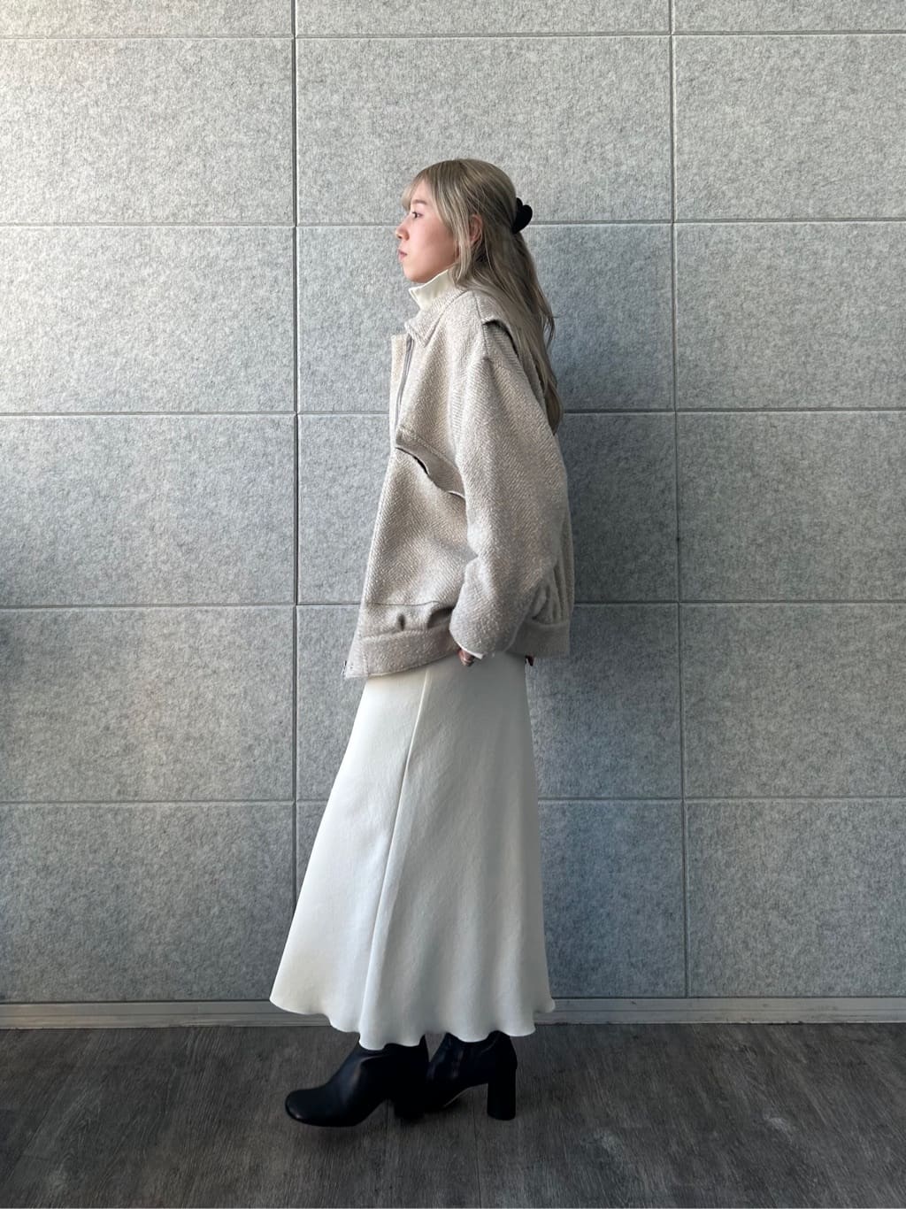 honoka Aさんの「CODE A｜oversized tweed blouson」を使ったコーディネート