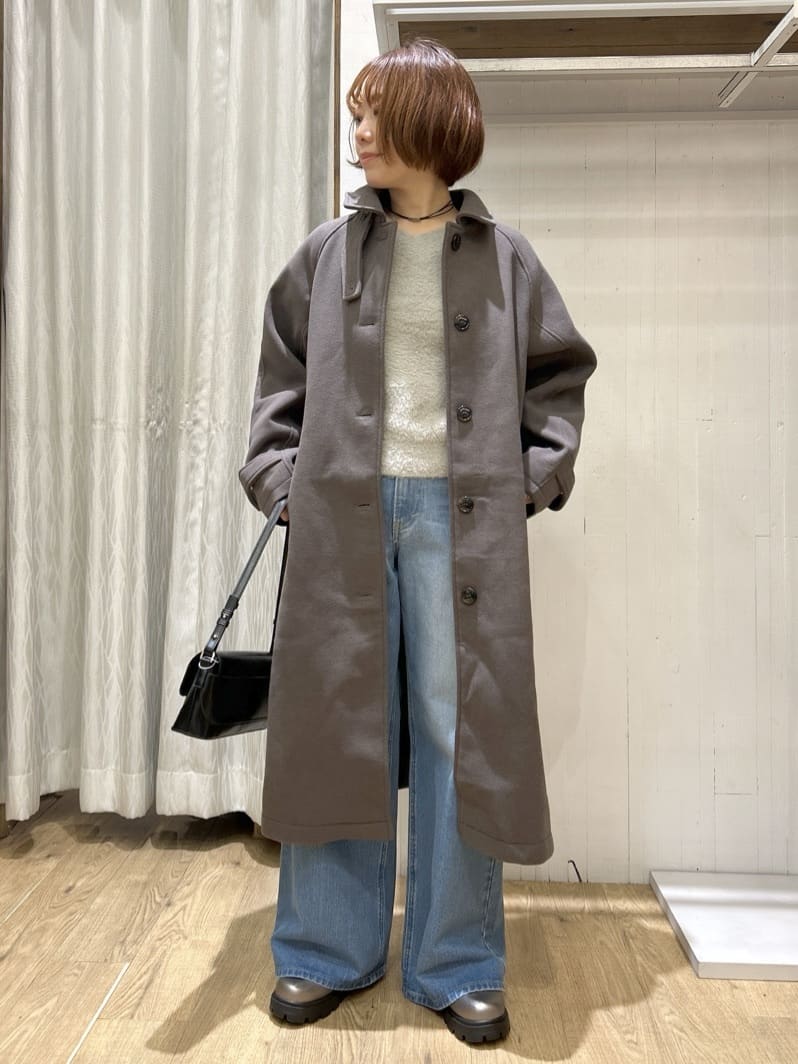 ga_riさんの「THE SHOP TK｜ジャージメルトンスタンドカラーコート」を使ったコーディネート