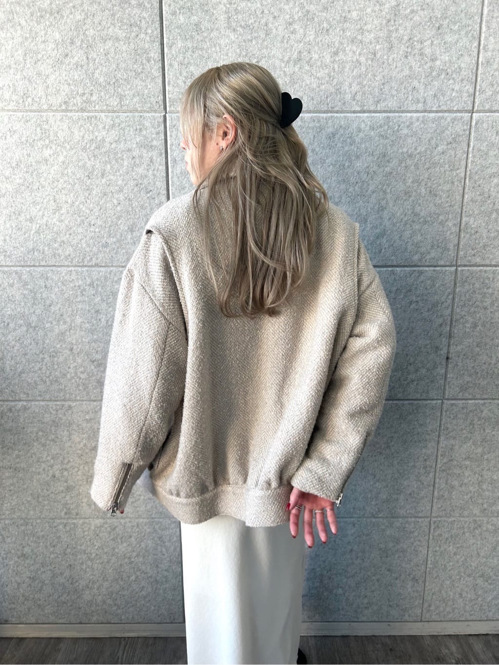 honoka Aさんの「CODE A｜oversized tweed blouson」を使ったコーディネート
