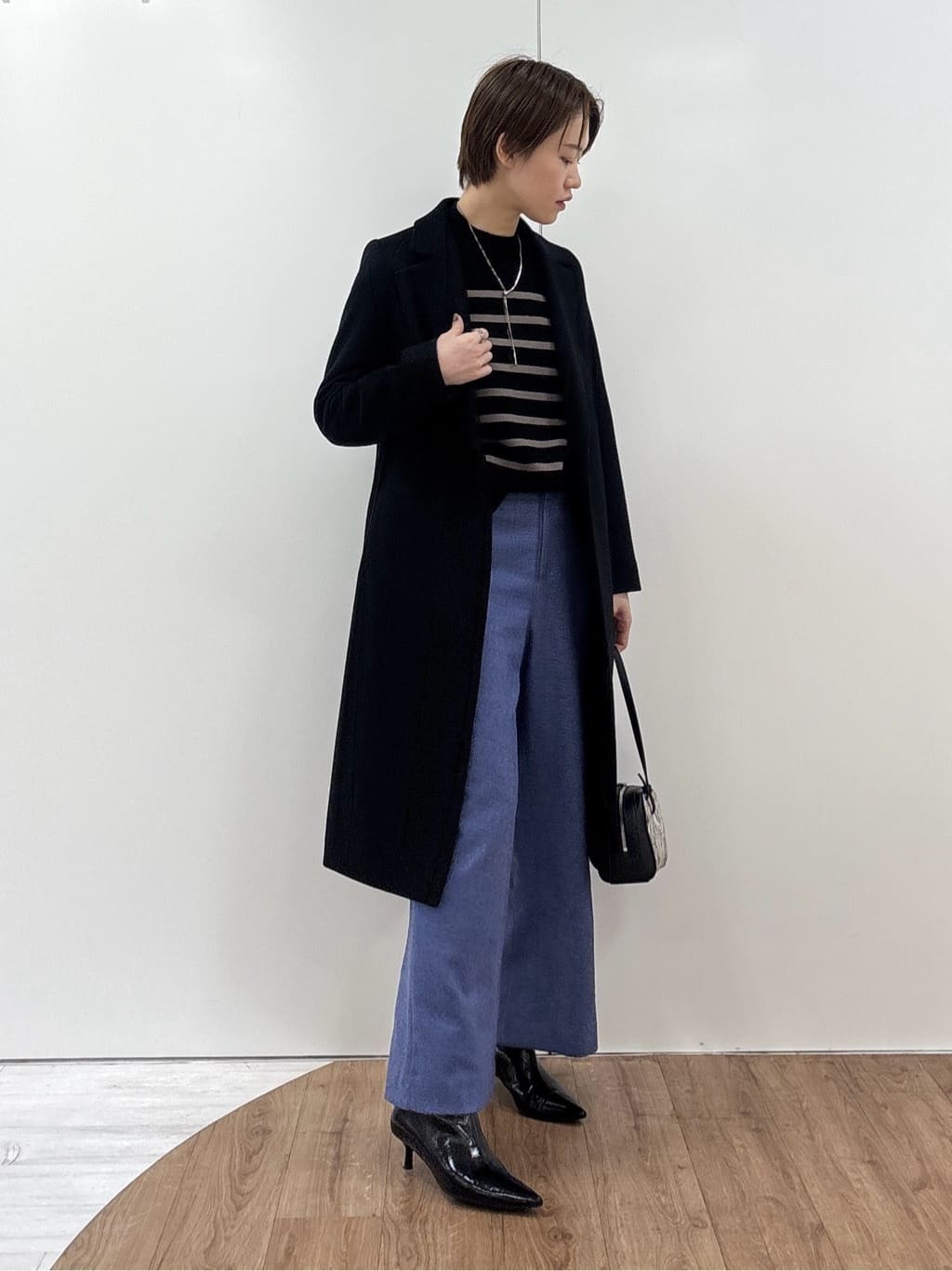 kanaeさんの「INDIVI｜【冬ニット人気NO．1！／カシミヤ混】ミドルゲージハイネックニット」を使ったコーディネート