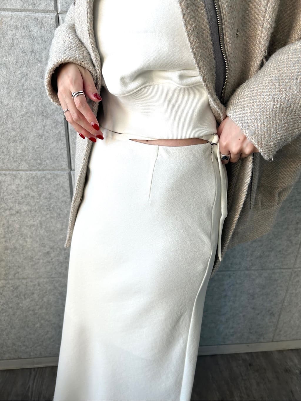honoka Aさんの「CODE A｜oversized tweed blouson」を使ったコーディネート