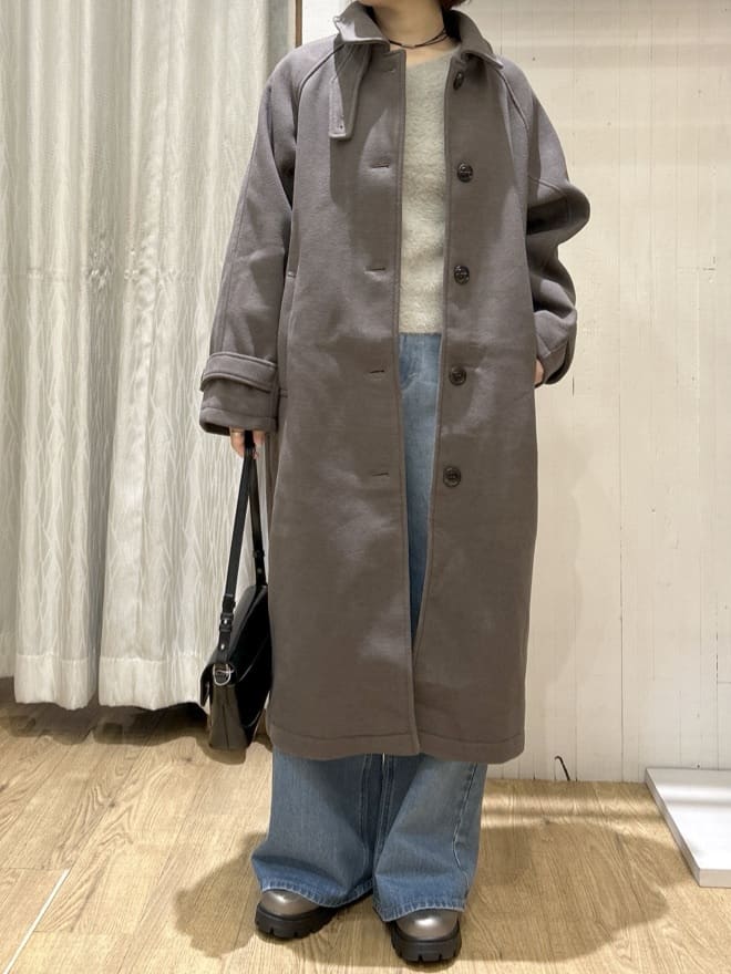 ga_riさんの「THE SHOP TK｜ジャージメルトンスタンドカラーコート」を使ったコーディネート