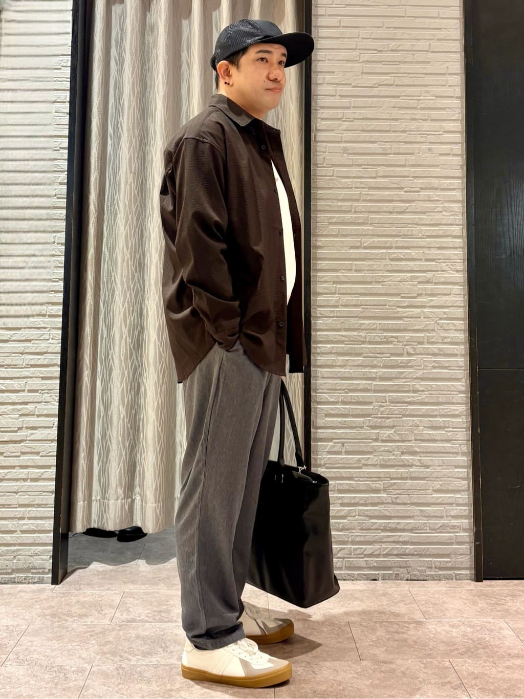 Pーyamaさんの「THE SHOP TK｜スムースファイバーワイドイージーパンツ 【セットアップ可／UVカット／イージーケア／洗濯機OK】」を使ったコーディネート