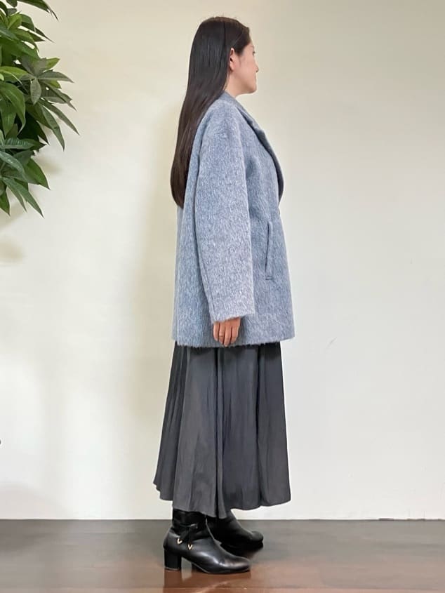 カレンさんの「UNTITLED｜【8色展開／コンパクト丈】レーヨン混 コクーンニット」を使ったコーディネート
