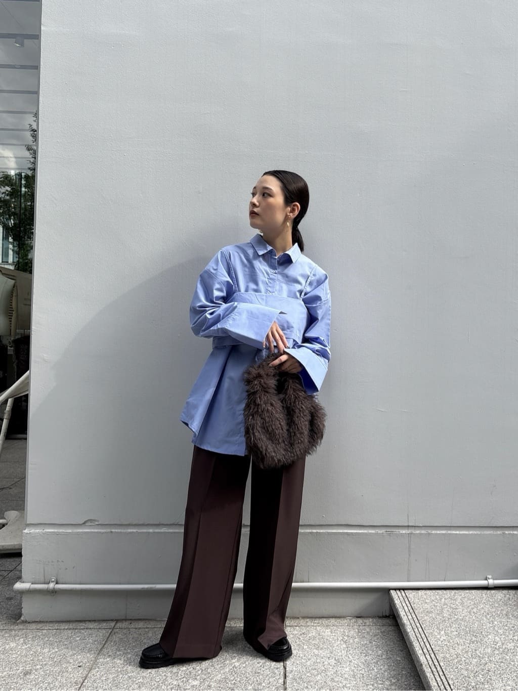 ayanoさんの「INDIVI｜Comfy SET UP｜イージーストレートワイドパンツ【セットアップ対応／通勤/カセット服】」を使ったコーディネート
