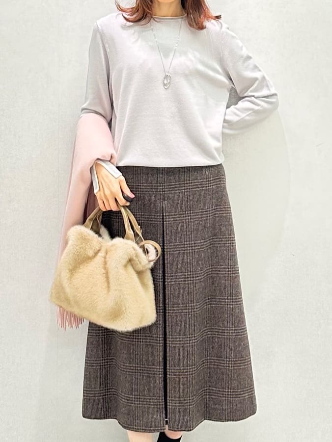 Miwaさんの「UNTITLED｜【日本製／通勤／フォーマル】カシミヤ混ノーカラーコート」を使ったコーディネート