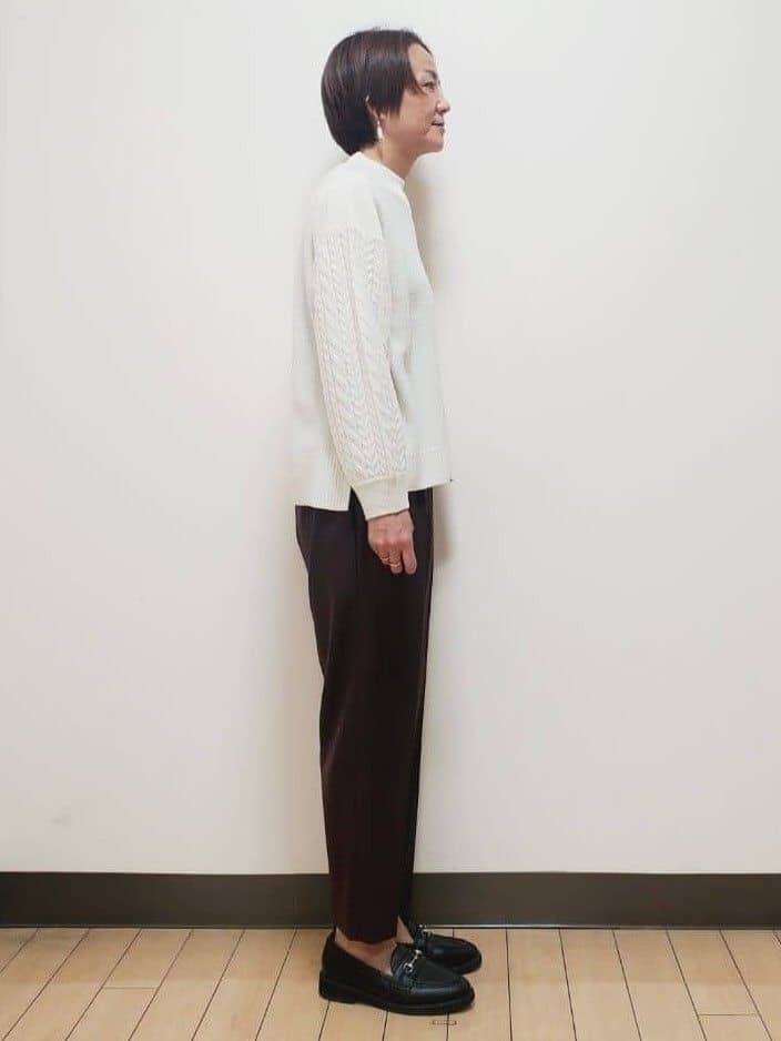 yuuさんの「Reflect｜【一枚で着映え◎／ゆったりシルエット】ラメ&times;スパンコールウール混ニット」を使ったコーディネート