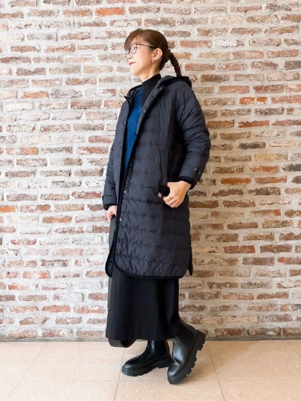 Yasucoさんの「Dessin｜【撥水・2WAY】ミュラーダウンコートロング丈」を使ったコーディネート