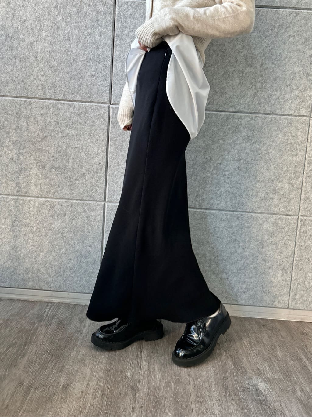 harunaさんの「CODE A｜M cloudy puff cardigan」を使ったコーディネート