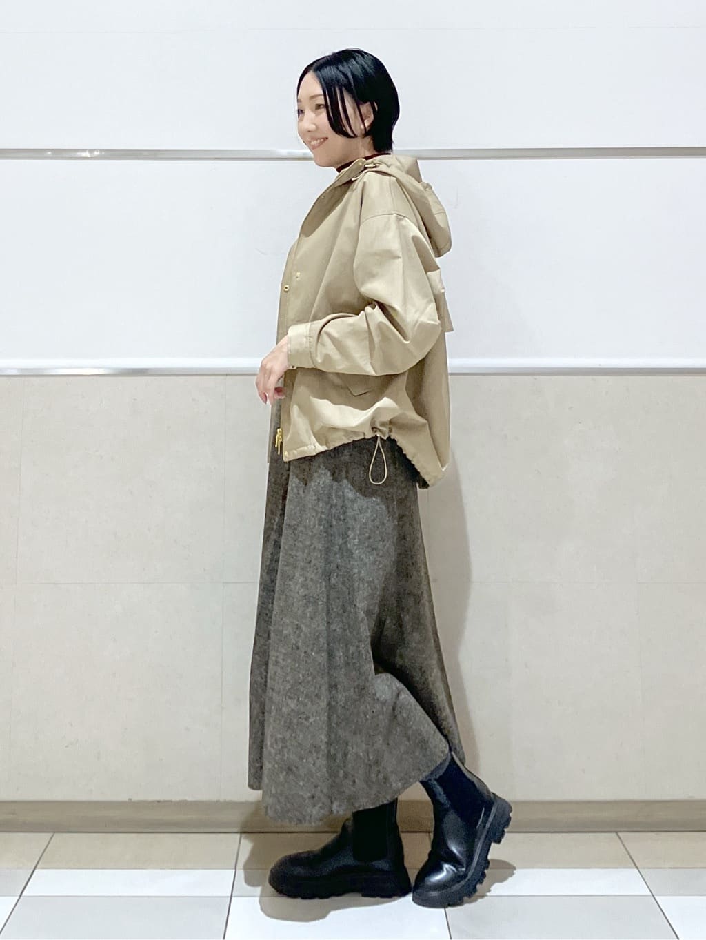 eriko さんの「Dessin｜【洗える】リブタートルネックニット」を使ったコーディネート