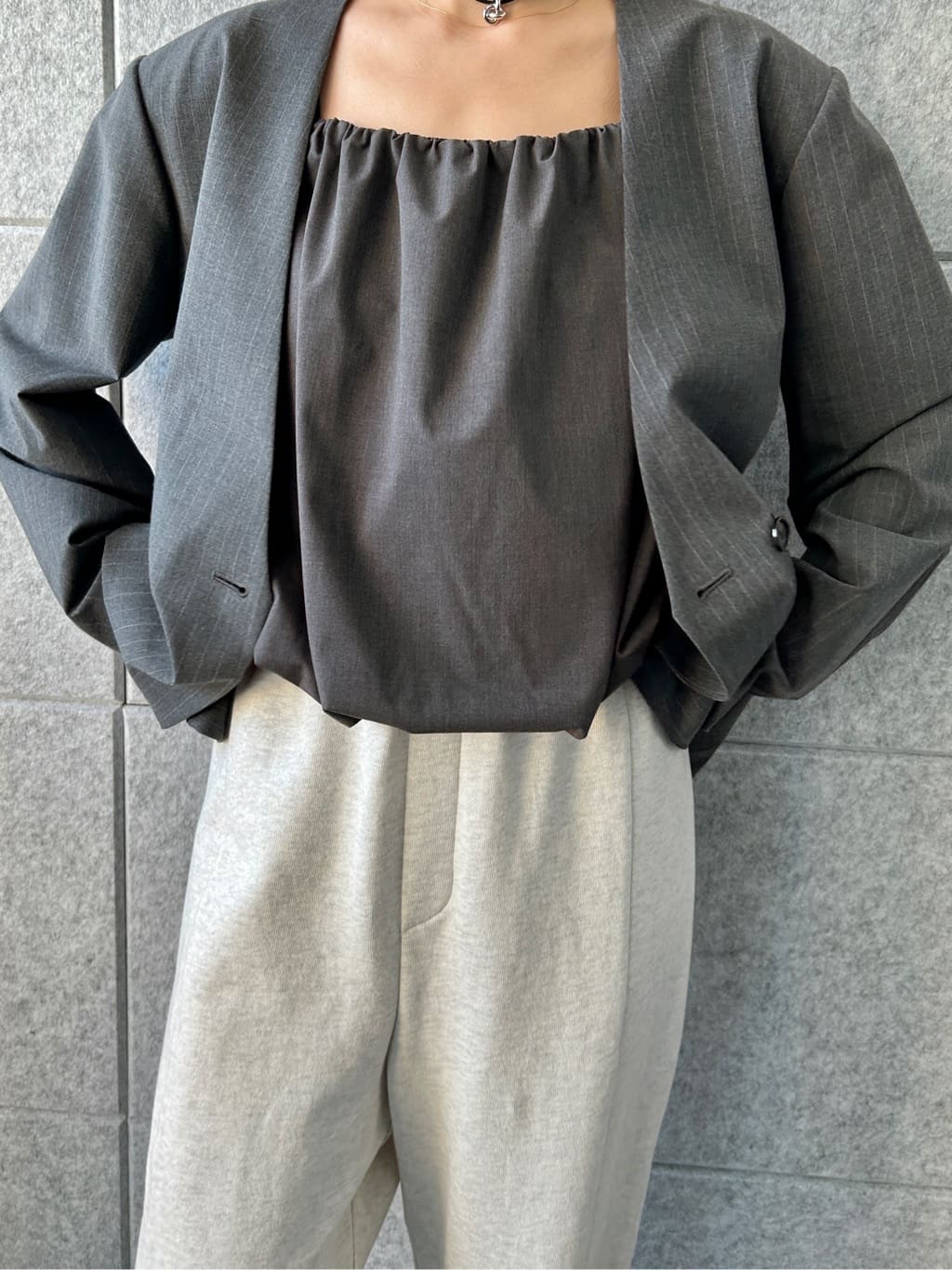 harunaさんの「CODE A｜【Re】ribbon sweat pants」を使ったコーディネート