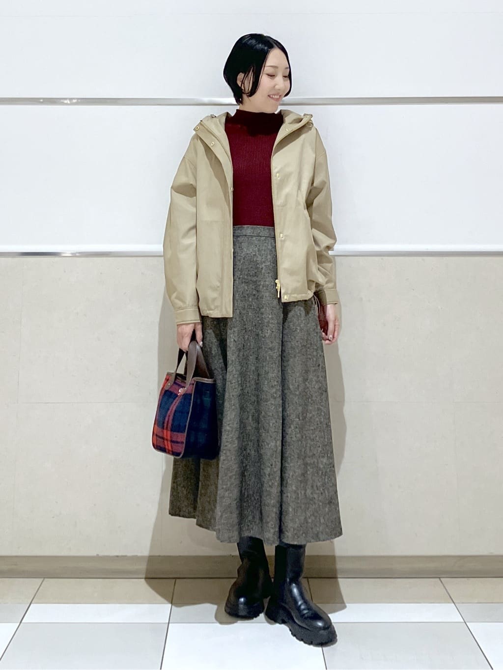eriko さんの「Dessin｜【洗える】リブタートルネックニット」を使ったコーディネート