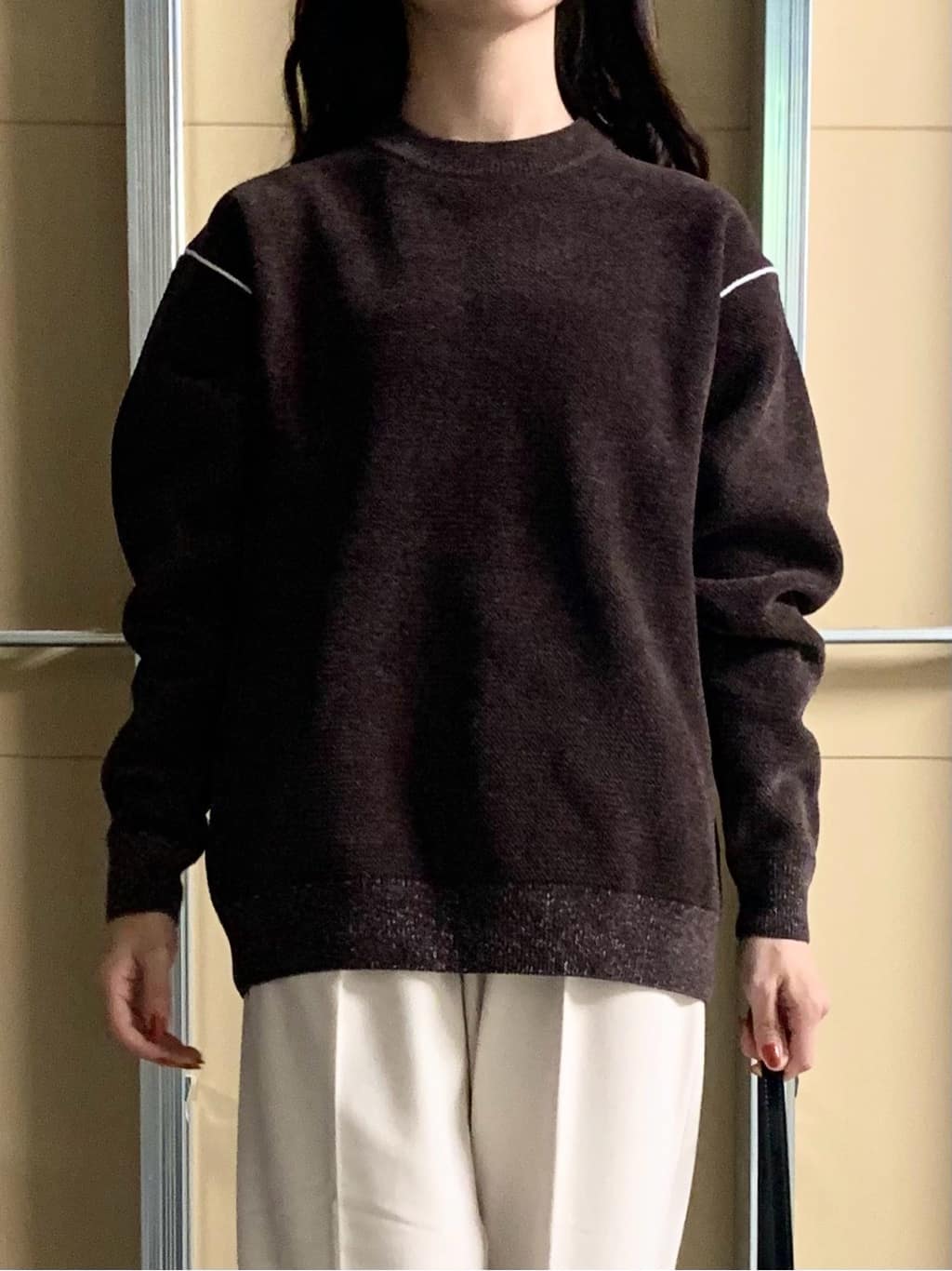 sahoさんの「THE SHOP TK｜【大人の上品カジュアルを叶える】ハグするニット 洗濯機OK／6色展開」を使ったコーディネート