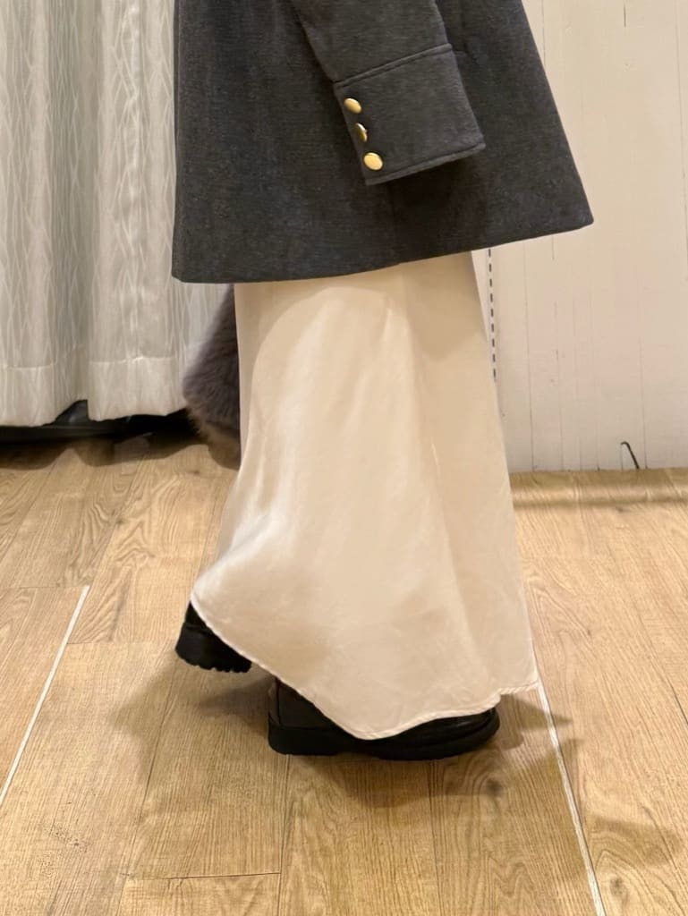 chさんの「THE SHOP TK｜クラシカルな装い ウールライクスタンドカラーコート」を使ったコーディネート