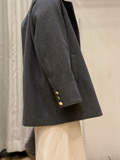 chさんの「THE SHOP TK｜クラシカルな装い ウールライクスタンドカラーコート」を使ったコーディネート