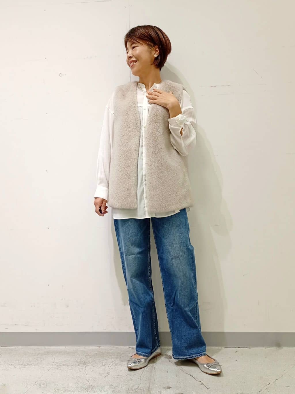 Kさんの「INDIVI｜ミンク調フェイクファージレ」を使ったコーディネート