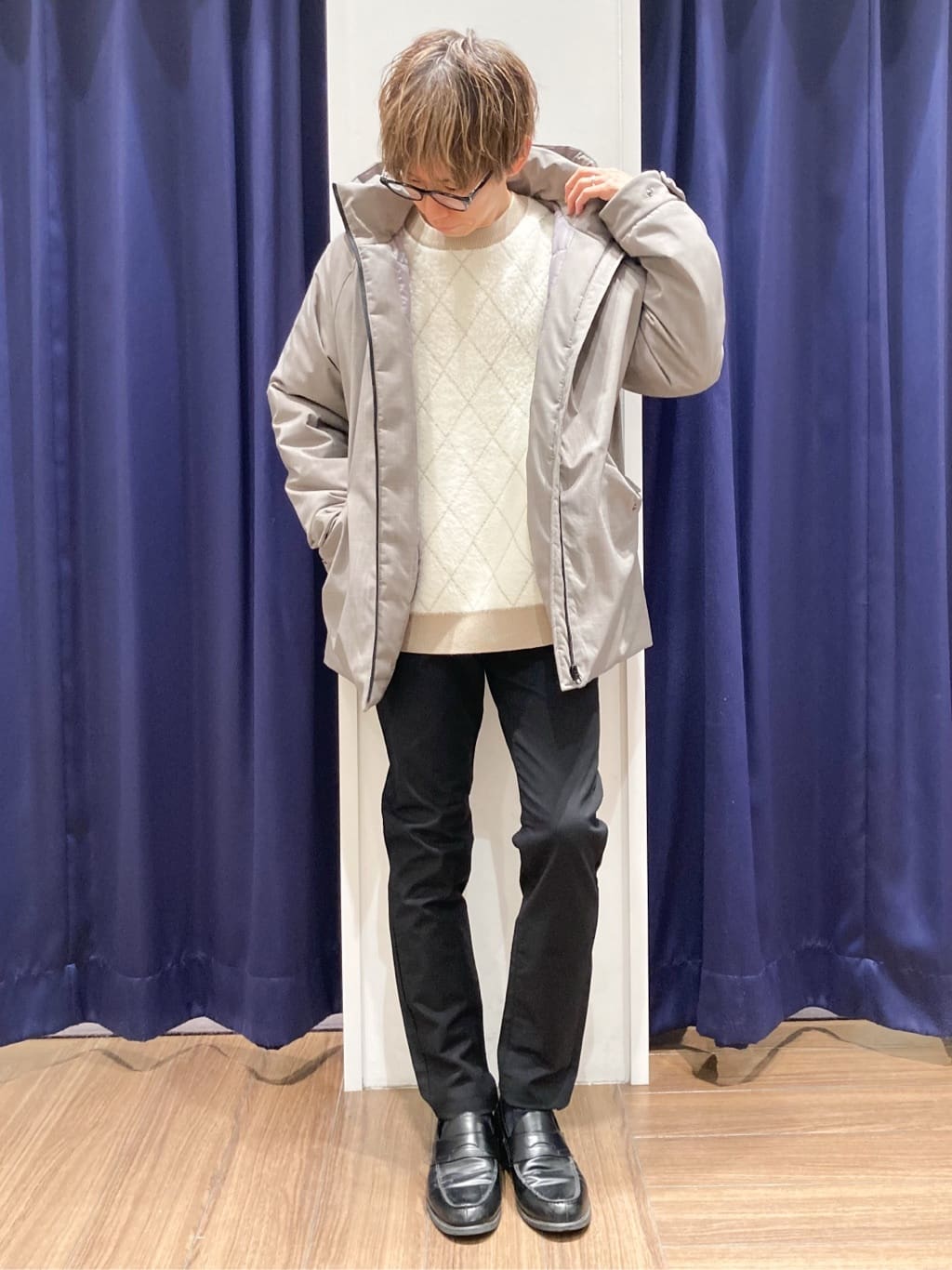 つーじーさんの「THE SHOP TK｜【軽くて、暖かい】SORONA／ソロナ 中綿ブルゾン 防風/軽量/洗濯機OK/フード脱着可」を使ったコーディネート