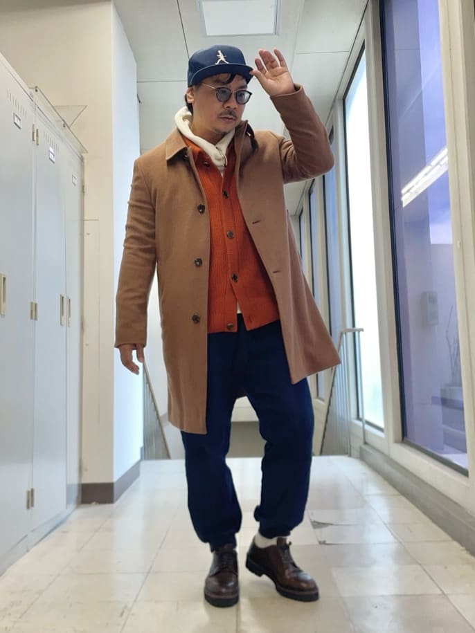 MAKOTO AIさんの「TAKEO KIKUCHI｜カシミヤブレンド ビーバー調ステンカラーコート」を使ったコーディネート