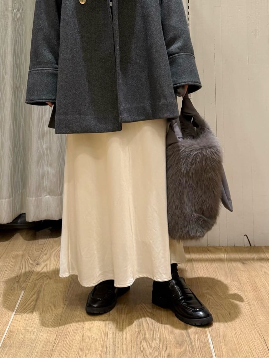 chさんの「THE SHOP TK｜クラシカルな装い ウールライクスタンドカラーコート」を使ったコーディネート