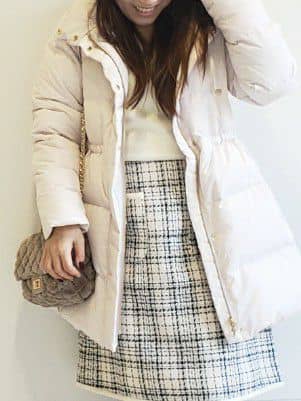 Riaさんの「index｜KAWADAダウンドロストミドルコート【撥水／洗濯機OK／2WAY／静電気防止裏地】《XS～3L》」を使ったコーディネート