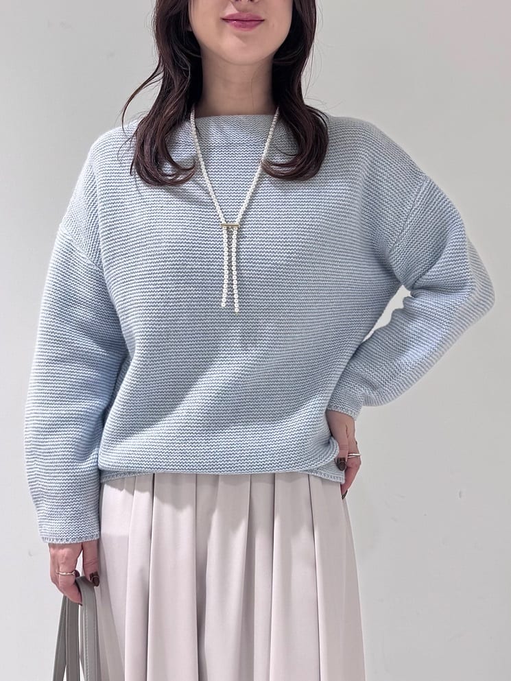 そんさんの「INDIVI｜【配色デザイン／ショート丈】ウールリバー ノーカラーコート」を使ったコーディネート