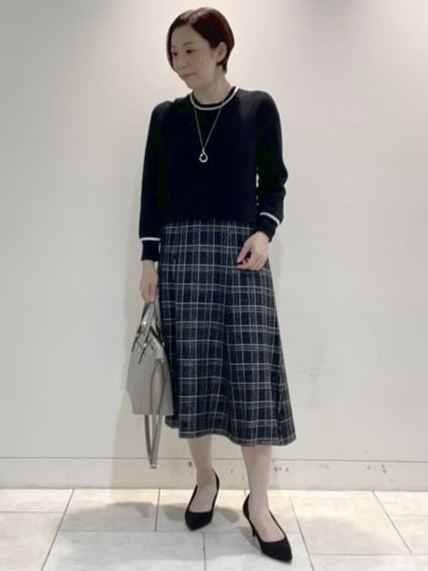 フミさんの「Reflect｜【SS-4Lサイズ／衿が顔に当たらない◎】スタンドネックミドルコート」を使ったコーディネート