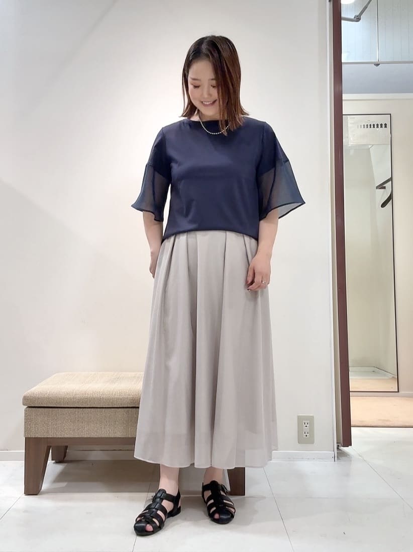 YUIさんの「UNTITLED｜【洗える/五分袖】シアースリーブ プルオーバー」を使ったコーディネート