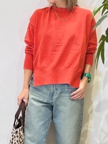 misakiさんの「SHOO･LA･RUE｜【高レビュー/洗濯機可】ゆるシルエットで体型カバー もちもちニット」を使ったコーディネート