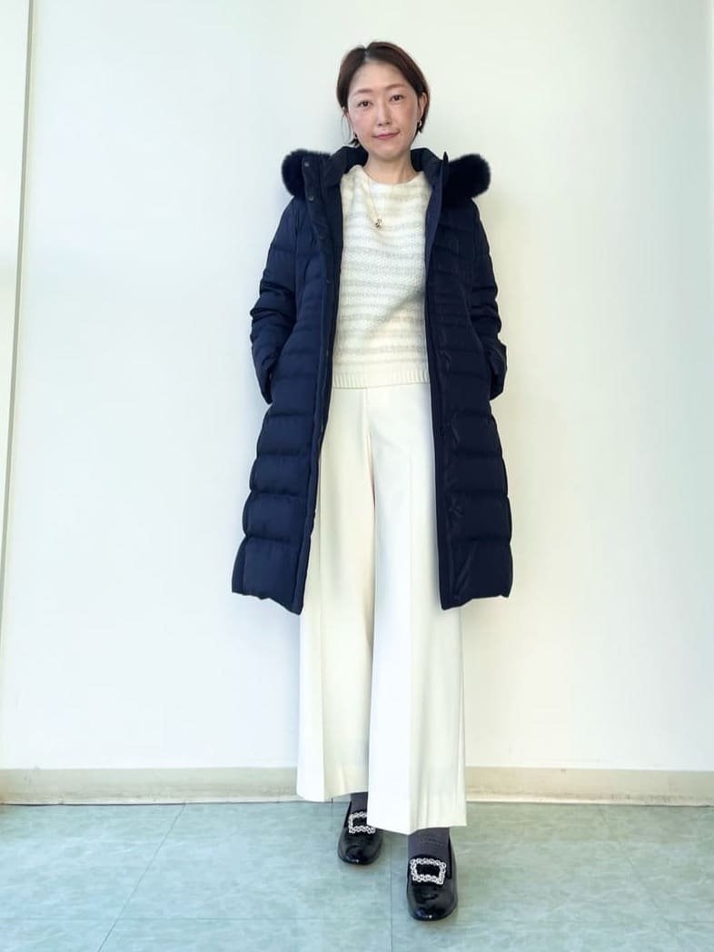 aliceさんの「UNTITLED｜【はっ水機能/フード取り外し可/防寒】ロングダウンコート」を使ったコーディネート