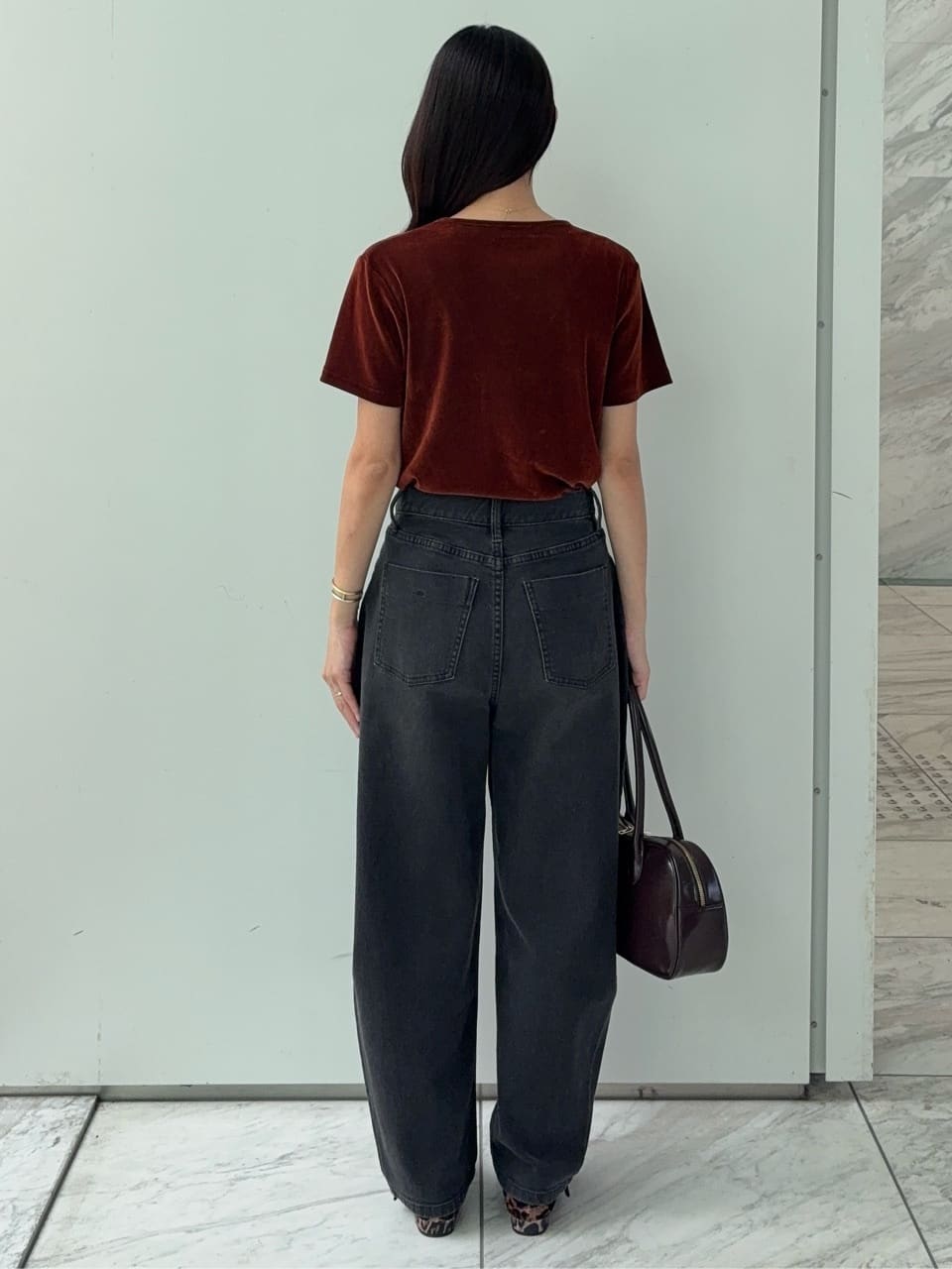 えりさんの「OPAQUE.CLIP｜フロッキーチュールTシャツ【洗濯機洗い可】」を使ったコーディネート