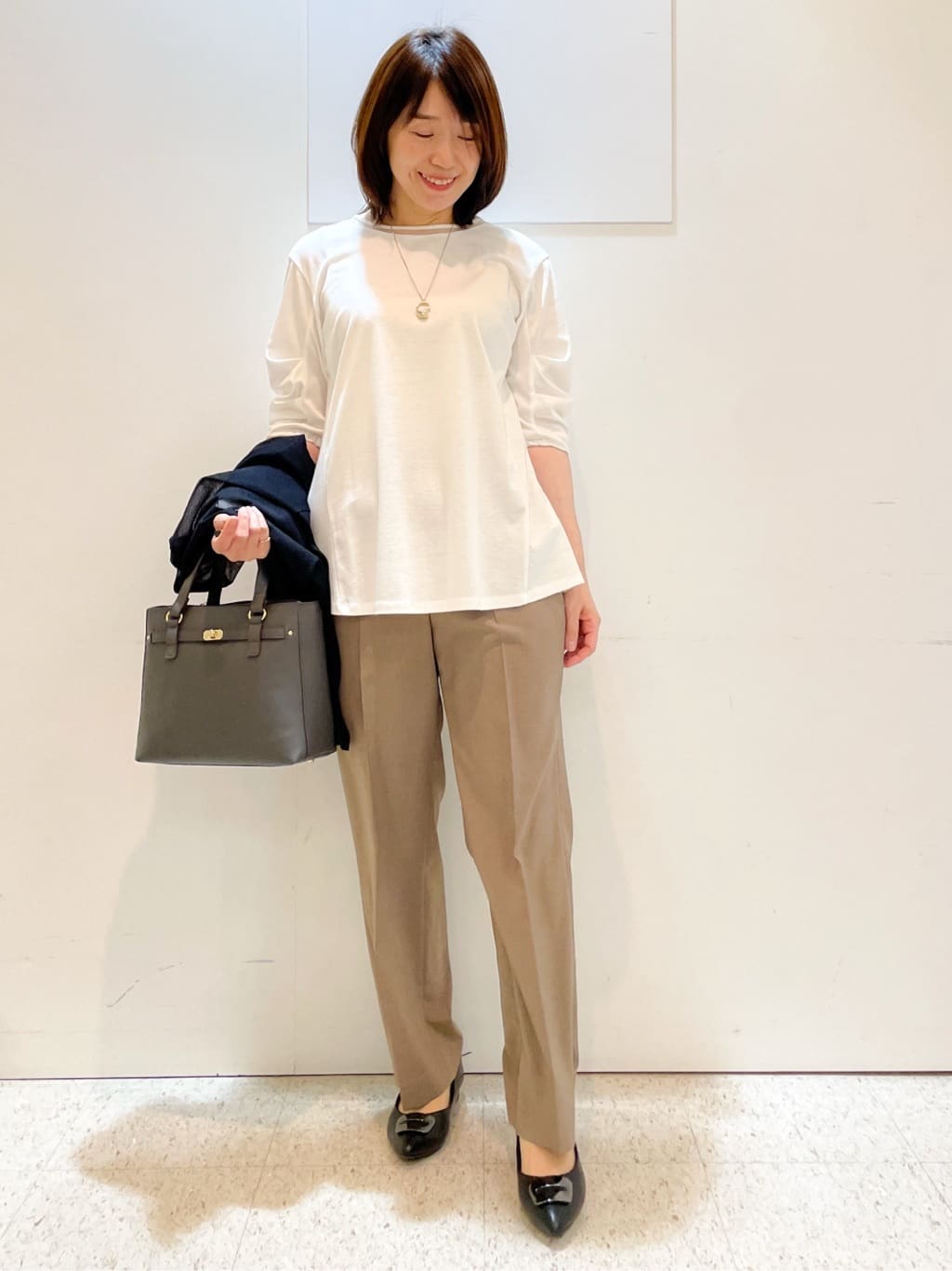 めいさんの「Reflect｜【マシンウォッシュ可】リネンライクフレアパンツ」を使ったコーディネート