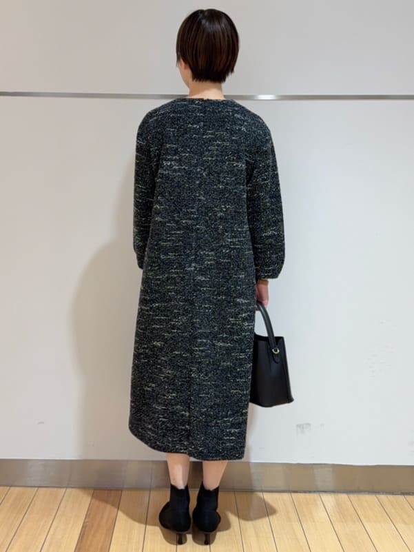 あやさんの「UNTITLED｜【洗える/ストレッチ】ツイードジャージワンピース」を使ったコーディネート