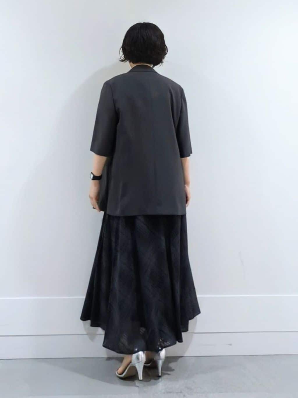 ミズタさんの「UNTITLED｜【UVカット/接触冷感/洗える/テーラード】ライトウェイト ハーフスリーブジャケット」を使ったコーディネート