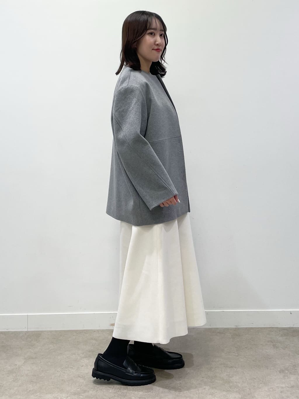 yukariさんの「Dessin｜【洗える】ウールブレンド後ろボタンニット」を使ったコーディネート