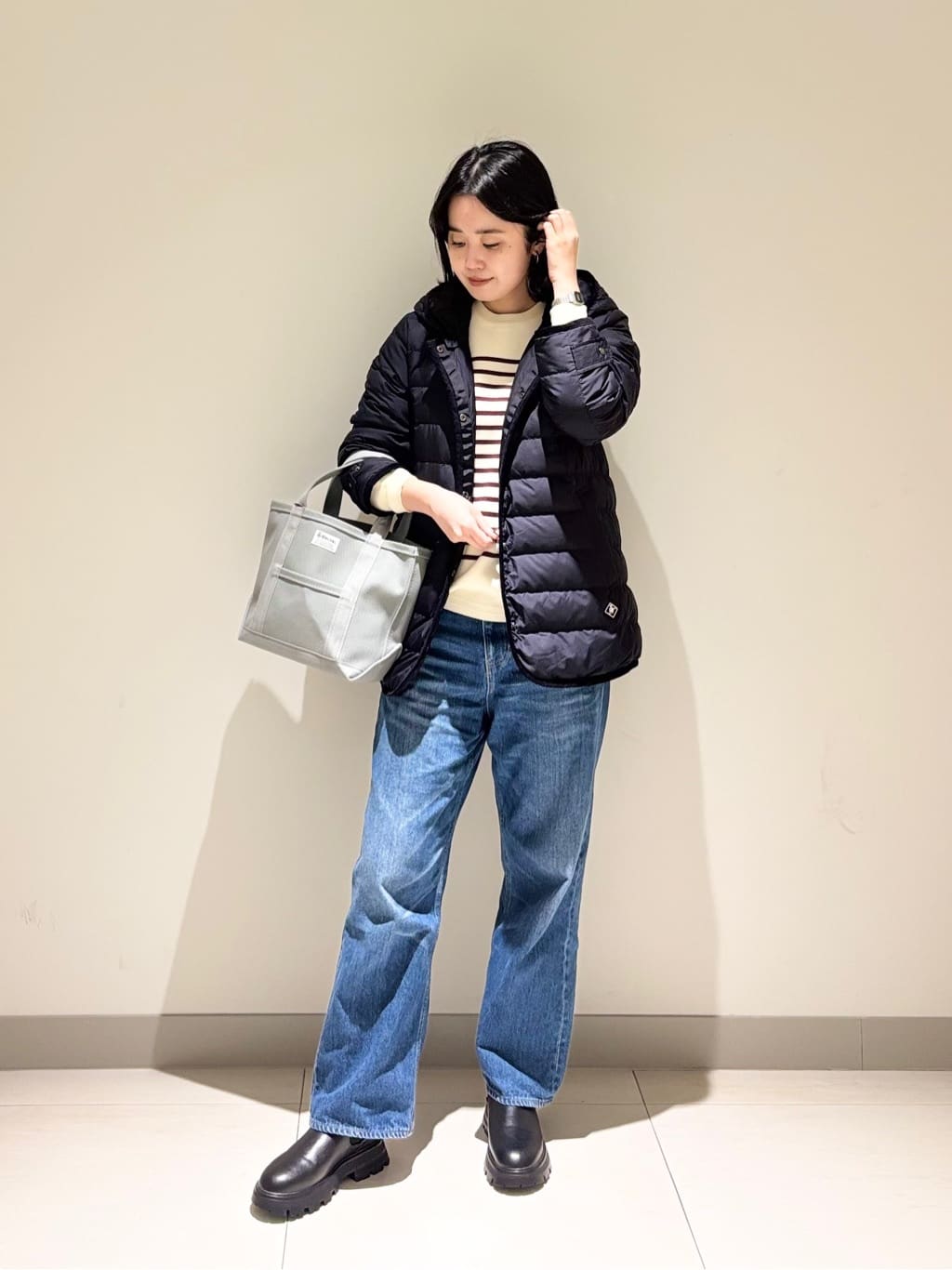 mayuさんの「Dessin｜【撥水・2WAY】ミュラーダウンコートミドル丈」を使ったコーディネート