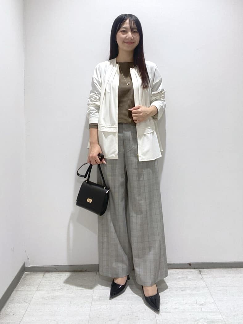 meiさんの「INDIVI｜【洗える／体型カバー】美シルエットニット」を使ったコーディネート