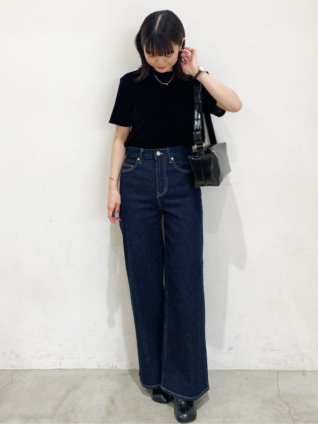 haruさんの「OPAQUE.CLIP｜フロッキーチュールTシャツ【洗濯機洗い可】」を使ったコーディネート