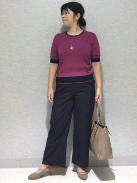 sakoさんの「Reflect｜【WEB先行カラーあり／手洗い可／アンサンブル可】バイカラーカーディガン」を使ったコーディネート