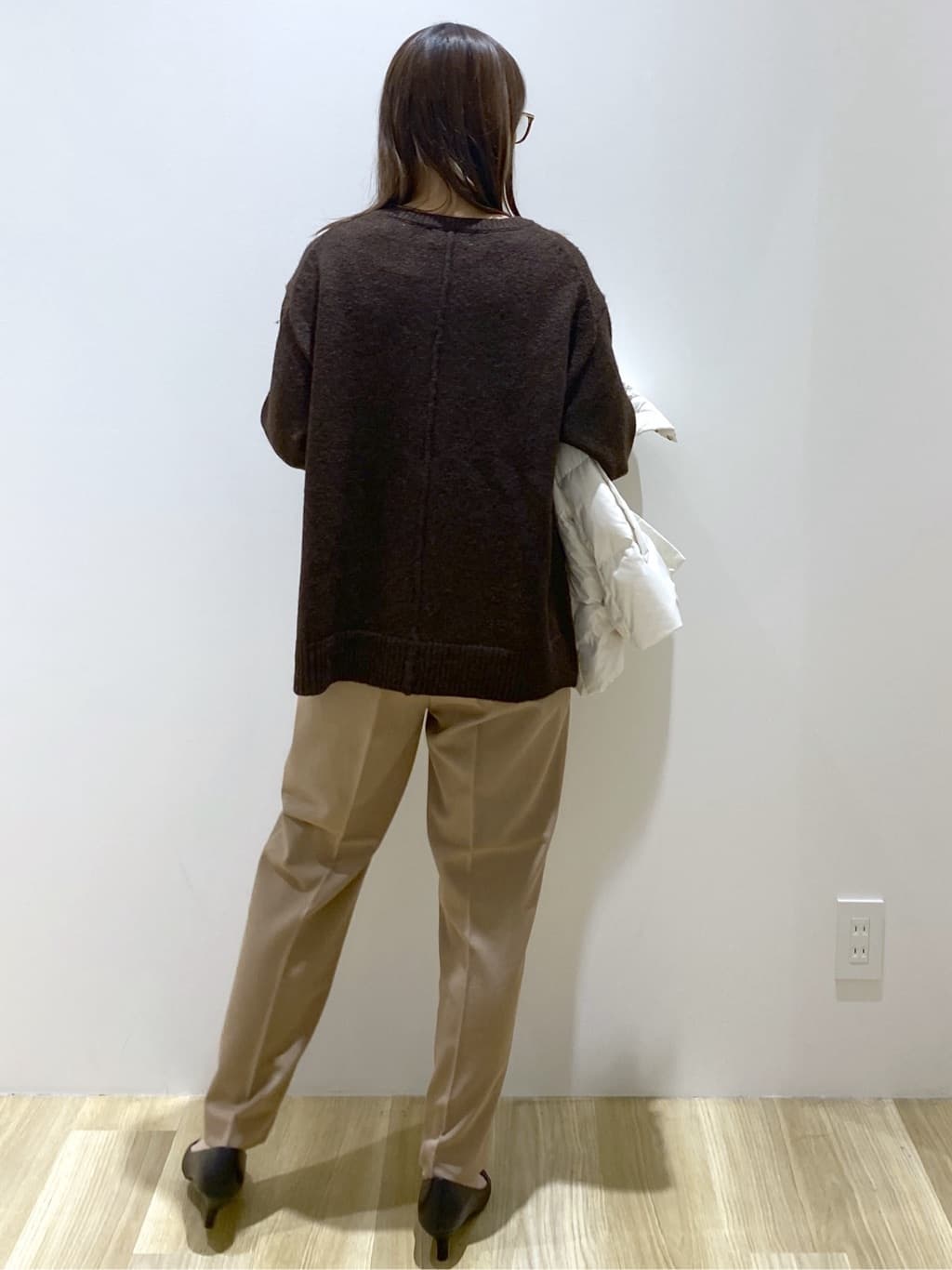 えりさんの「OPAQUE.CLIP｜リラクシークルーネックニット【洗濯機OK】」を使ったコーディネート