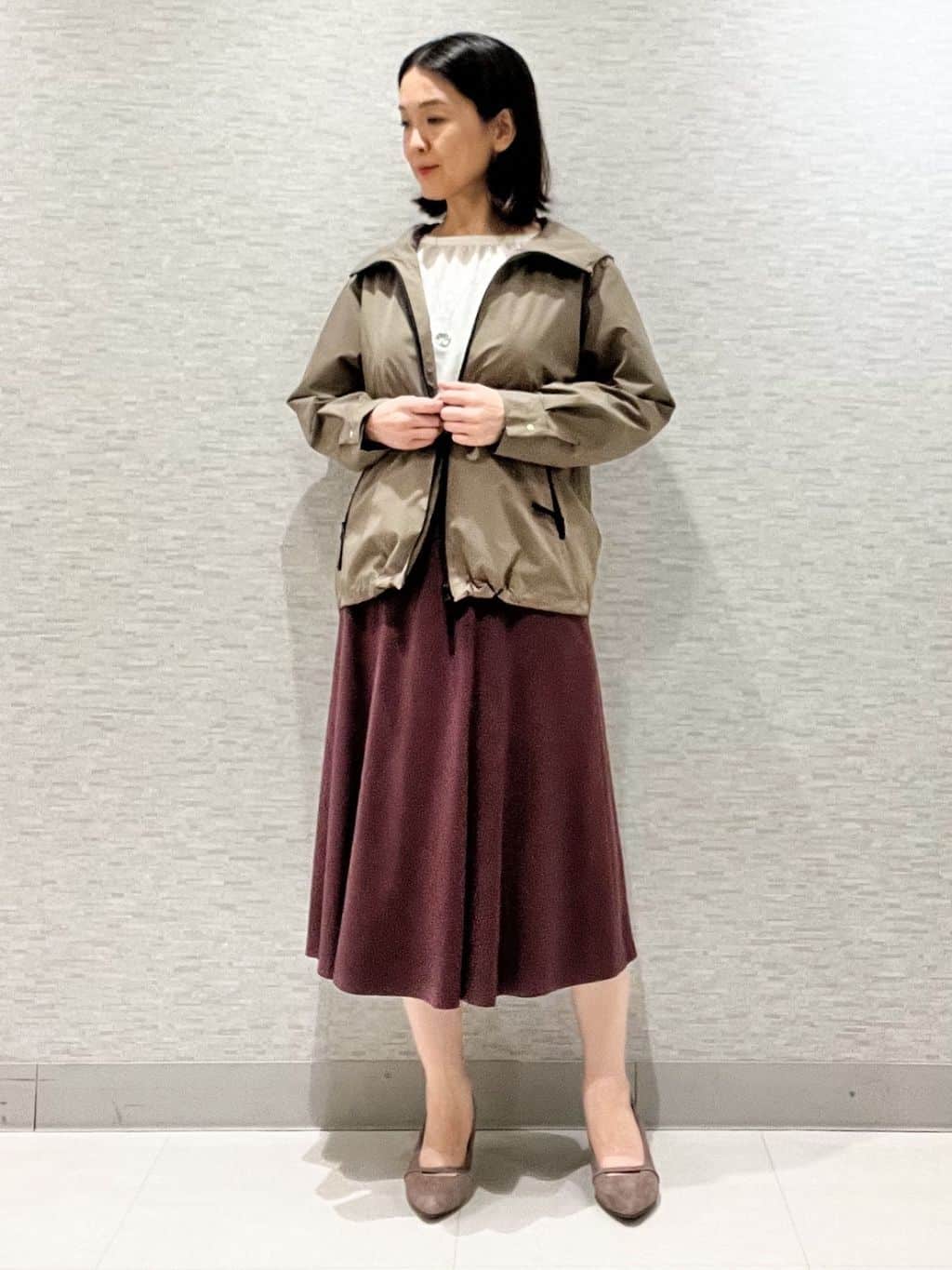 marikoさんの「Reflect｜【ライトアウター／キレイ見え／気軽な羽織に◎】スポーティライトアウター」を使ったコーディネート