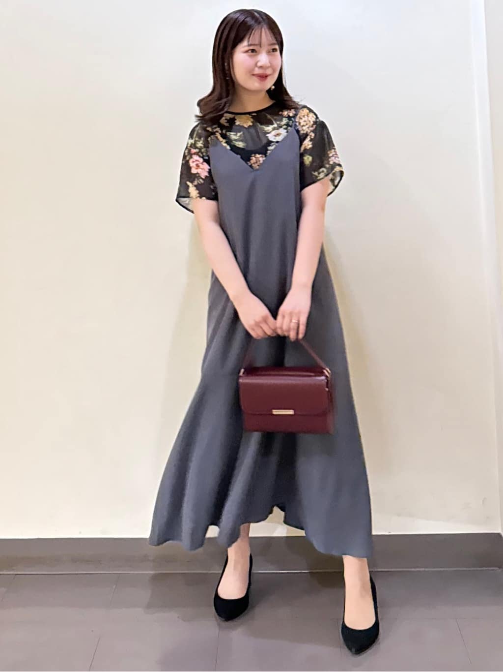 いくみさんの「UNTITLED｜【洗える/肩紐調節可能】パウダーキャミワンピース」を使ったコーディネート