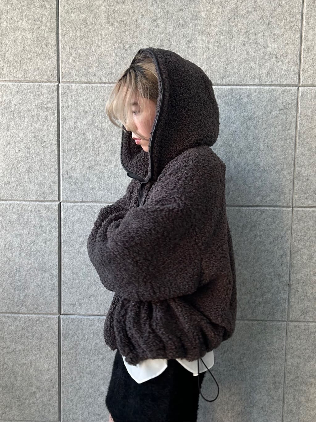 honoka Aさんの「CODE A｜boa hoodie blouson」を使ったコーディネート