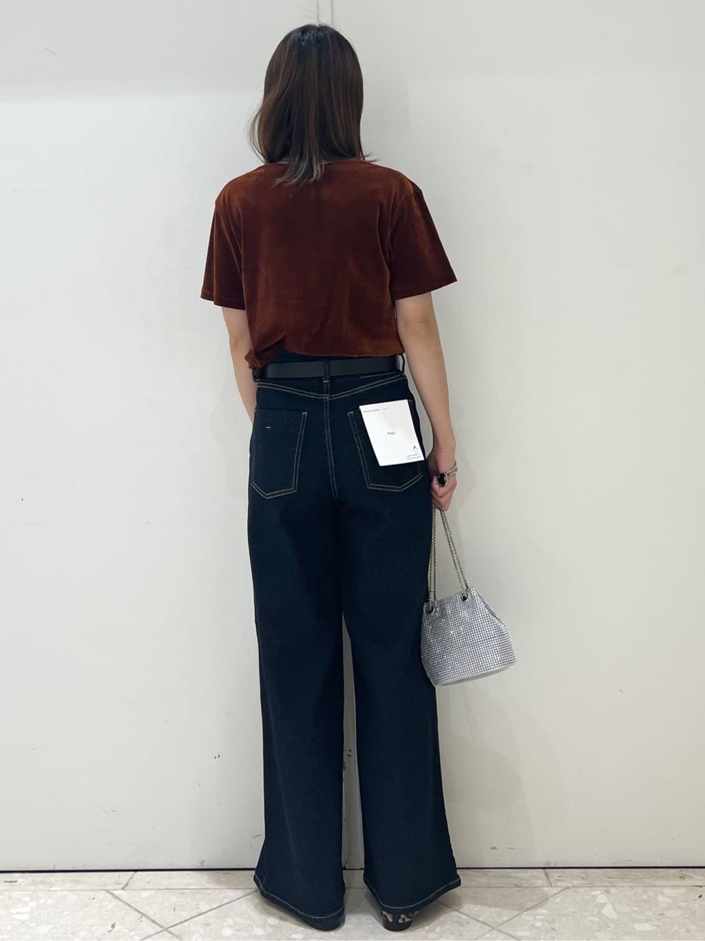 yuiさんの「OPAQUE.CLIP｜フロッキーチュールTシャツ【洗濯機洗い可】」を使ったコーディネート