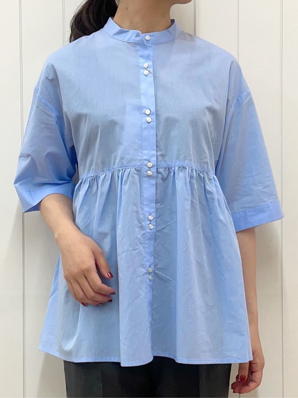 Mayaさんの「Dessin｜【ウエストゴム・洗える】センターライン入りテーパードパンツ（XS～L）」を使ったコーディネート