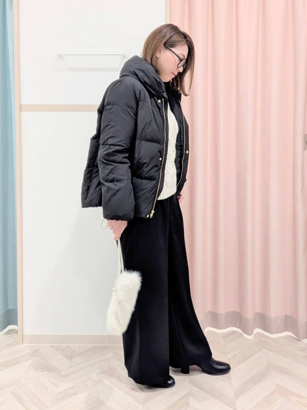 miyuさんの「SHOO･LA･RUE｜【撥水/洗える】ショートフーディーダウン」を使ったコーディネート