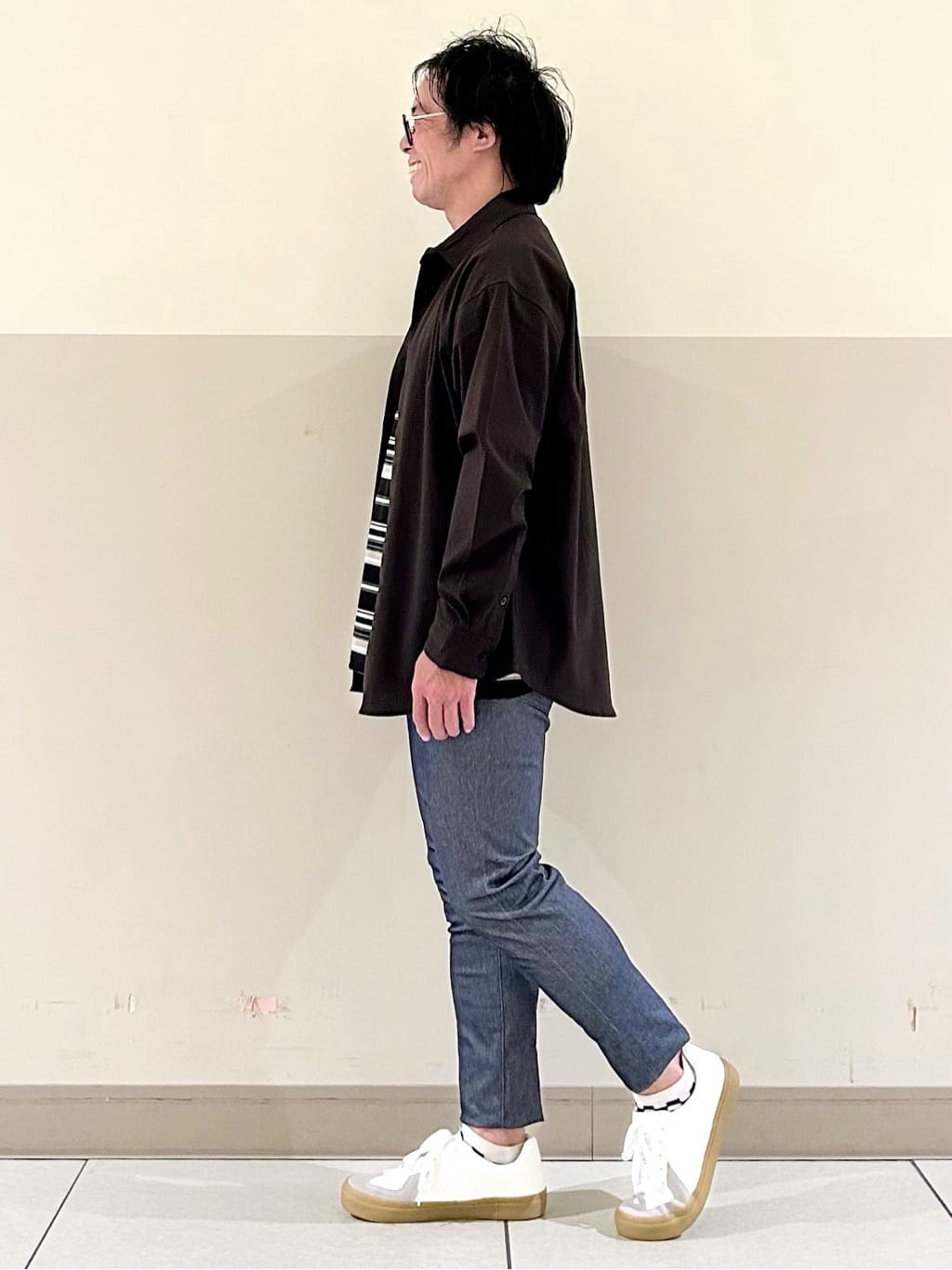 KENJI Iさんの「THE SHOP TK｜マルチボーダープルオーバー S／S」を使ったコーディネート
