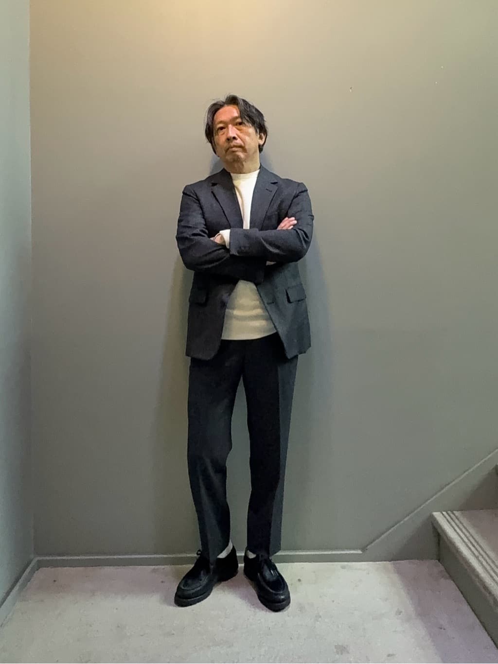 デザイナーTAKEman さんの「TAKEO KIKUCHI｜【Sサイズ～】ピンチェックミルドヴェスト」を使ったコーディネート