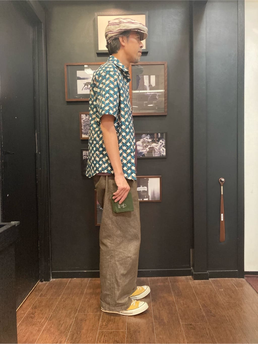 KDDさんの「TAKEO KIKUCHI｜【COOL CITY WEAR】籠目アート柄 サッカーシャツ /通気性」を使ったコーディネート